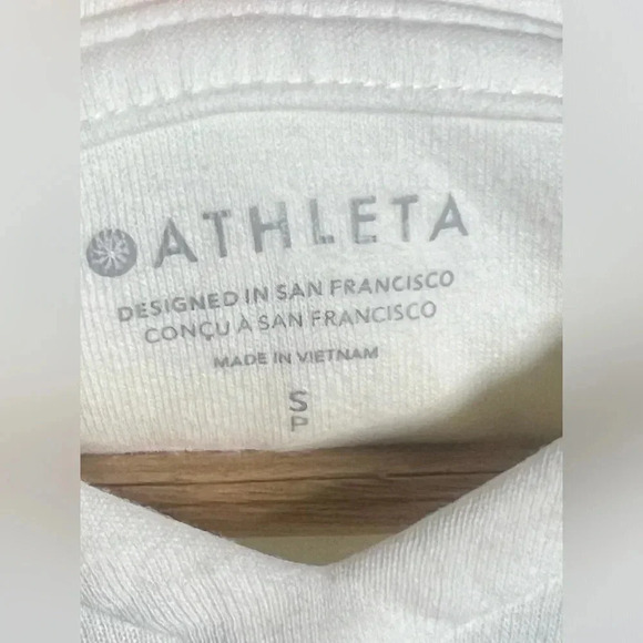 Athleta Sundown Alliance Pullover Hooded Sweatshirt Ivory Size Small - Picture 8 of 8